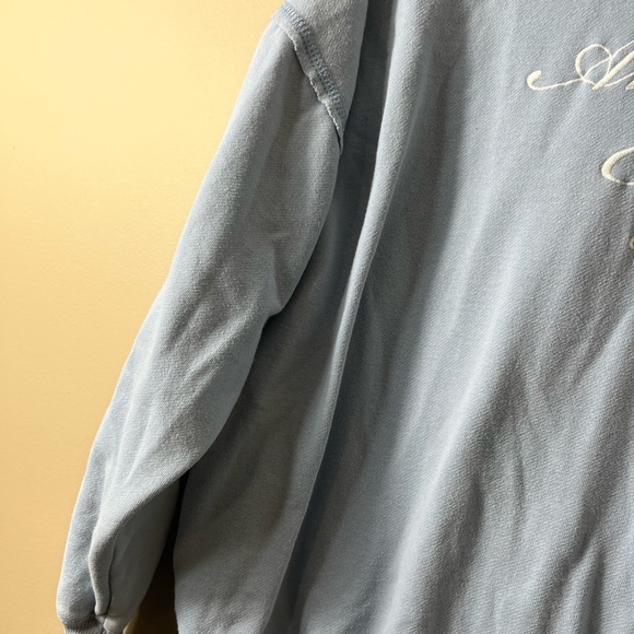 American Eagle Outfitters Textured Fleece Baby Blue Oversized Sweatshirt Size XS - Picture 5 of 7